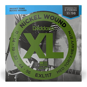 D'ADDARIO EXL117XL - Струны для электрогитары; Meduim Top/Extra Heavy Bottom 11-56 D   