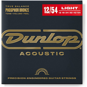 DUNLOP DAP1254 Комплект струн для акустической гитары, фосф.бронза, Light, 12-54