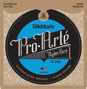 D'ADDARIO EJ46 - Струны для классической гитары; Серебро (Silver), Hard Tension