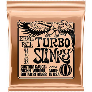 ERNIE BALL 2224 - Струны для электрогитары; Nickel Wound Turbo Slinky (9.5-12-16-26-36-46)