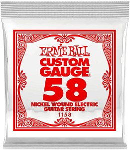 ERNIE BALL 1158 Nickel Wound .058 - Струна одиночная для электрогитары