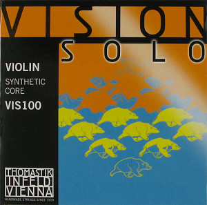 VIS100 Vision Solo Комплект струн для скрипки размером 4/4, среднее натяжение, Thomastik