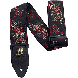 ERNIE BALL 4142 JACQUARD RED ROSE - Ремень для гитары