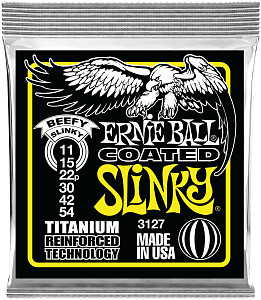 ERNIE BALL 3127 RPS Coated Titanium Slinky Beefy 11-54 - Струны для электрогитары