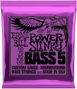 ERNIE BALL 2821 Nickel Wound Slinky Power 50-135 - Струны для бас-гитары 5 струнной