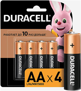 DURACELL LR6-4BL уп 4 шт - Батарейка тип AA