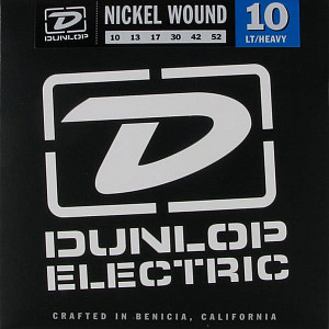 DUNLOP DEN1052 - Струны для электрогитары; Никель; Light/Heavy; .010, .013, .017, .030, .042, .052