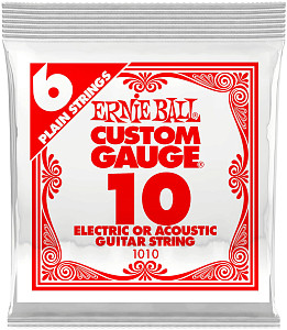ERNIE BALL 1010 Plain Steel .010 - Струна одиночная для акустической и электрогитары