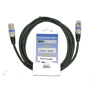 INVOTONE ACM1103/BK - Микрофонный кабель, XLR(M) <-> XLR(F)