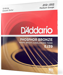 D'ADDARIO EJ39 - Струны для 12 струнной акустической гитары