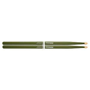 RBH565AW-GREEN 5A Rebound Барабанные палочки, зеленые, смещенный баланс, орех гикори, ProMark
