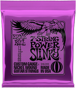 ERNIE BALL 2620 Nickel Wound Slinky Power 11-58 - Струны для 7 струнной электрогитары