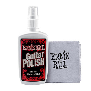 Ernie Ball 4222 - Полироль для гитары, флакон спрей с салфеткой