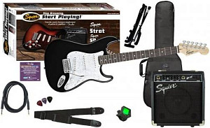 FENDER SQUIER SE SPECIAL STRAT + SP-10 AMPLIFIER BLACK - Электрогитара