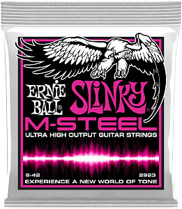 ERNIE BALL 2923 M-Steel Slinky Super 9-42 - Струны для электрогитары