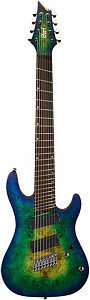 CORT KX508MS-MBB KX Series Электрогитара мультимензурная 8-струнная, зеленая,...