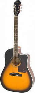 EPIPHONE AJ-220SCE Vintage Sunburst Акустическая гитара, цвет саберст,...
