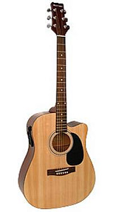 Martinez FAW-801 CEQ NAT - Электроакустическая гитара с вырезом; 