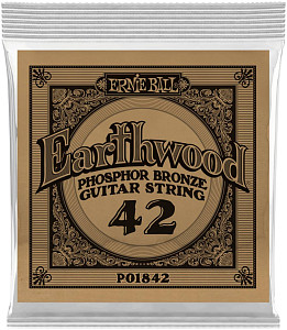 ERNIE BALL 1842 Earthwood Phosphor Bronze .042 - Струна одиночная для акустической гитары