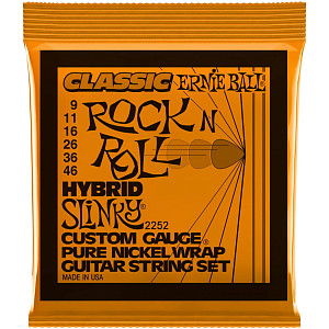ERNIE BALL 2252 - Струны для электрогитары, Classic Pure Nickel Hybrid Slinky (9-46)