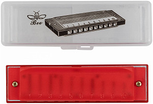 BEE DF10A-3 RED - Губная гармоника диатоническая