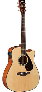 YAMAHA FGX800C Natural - Электроакустическая гитара с вырезом. 