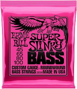 ERNIE BALL 2834 Nickel Wound Slinky Super 45-100 - Струны для бас-гитары